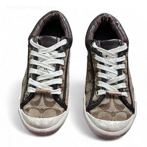 COACH New York FrancescaTan and Brown Women’s Sneakers 6B Size